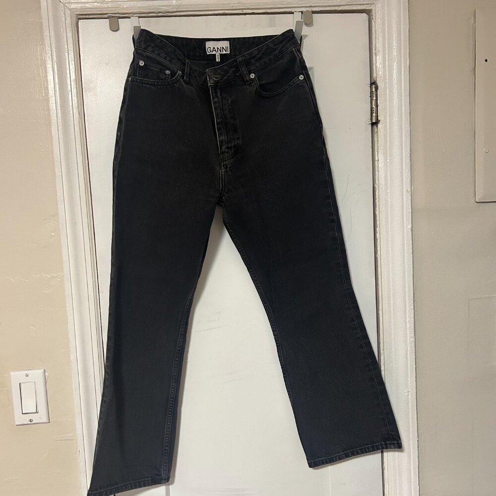 GANNI Black Betsy Cropped Jeans